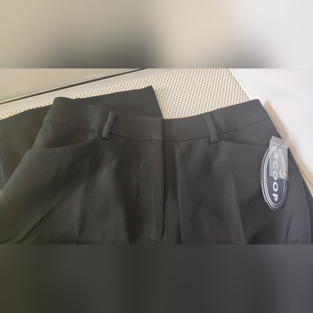 Scoop Women's Size 8 Ultimate Crepe High Rise Bootcut Suit Pants Black Soot NWT - Picture 5 of 5